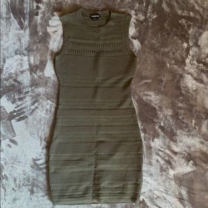 Bebe Bandage Bodycon Olive Dress Size S